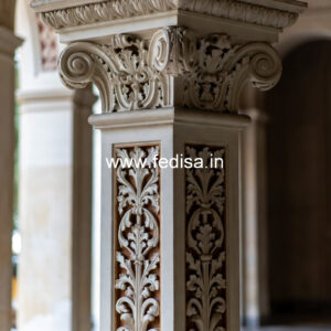 Marble Pillar Design for Wedding Hall
