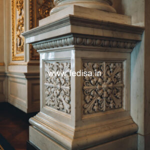 Marble Pillar Design for Hotel Entrance