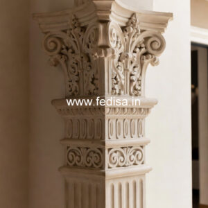 Marble Pillar Design with Engraving Work