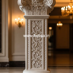 Marble Pillar Design for Lobby Area