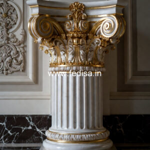 Marble Pillar Design for Front Porch