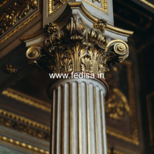 Marble Column Design for Living Room