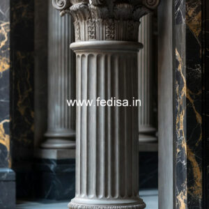 Marble Pillar Design for Duplex House