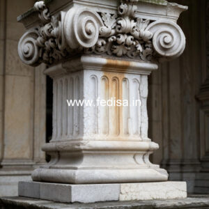 Marble Pillar Design for Hotel Entrance