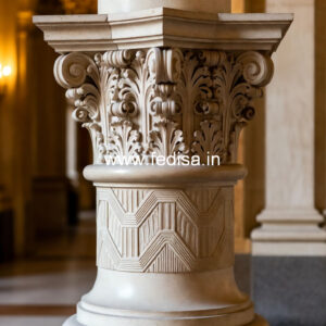 Marble Pillar Design for Grand Entrance