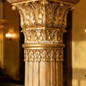 Marble Pillar Design for Luxury Entrance
