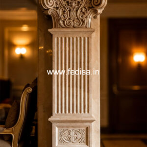 Marble Pillar Design with Classic Finish