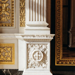 Marble Pillar Design for Modern Entry