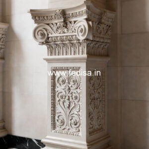 Marble Pillar Design with Unique Finish