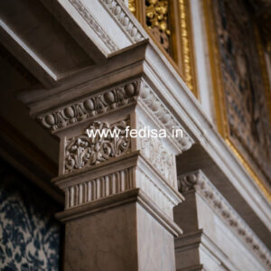 Marble Pillar Design for Showroom Entrance
