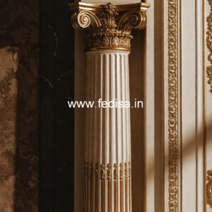 Marble Pillar Design for Hotel Entrance