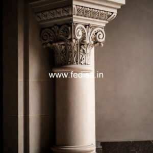 Marble Pillar Design for Exterior Decoration