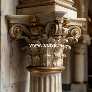 Marble Pillar Design for Elegant Exterior