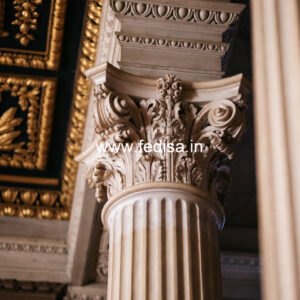 Marble Column Design for Living Room