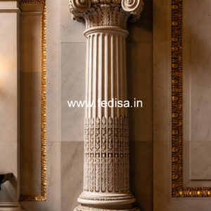 Marble Pillar Design for Showroom Entrance