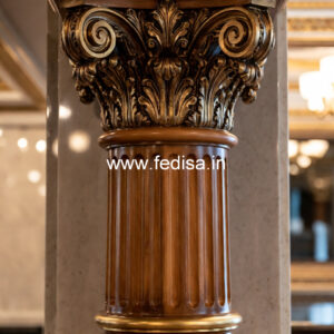 Handmade Wooden Pillar Design for Interiors