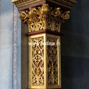 Wooden Pillar Design with Royal Look