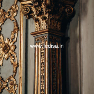 Wooden Pillar Design with Classic Touch