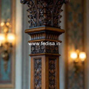 Wooden Pillar Design for Luxury Interior