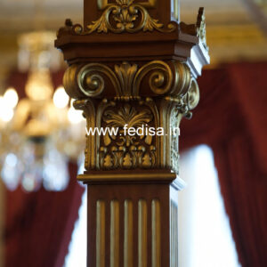 Wooden Pillar Design with Royal Finish