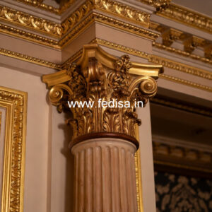 Wooden Pillar Design for Interior Theme