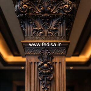 Wooden Pillar Design for Designer Spaces