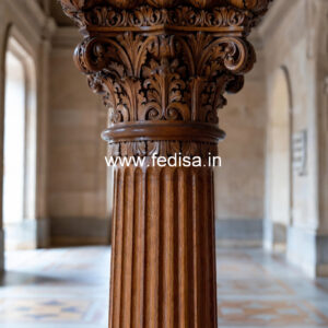 Wooden Pillar Design with Elegant Style