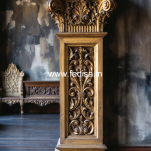 Wooden Pillar Design with Decorative Appeal