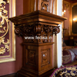Wooden Pillar Design for Rich Interiors