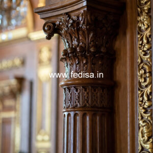 Wooden Pillar Design for Classic Architecture