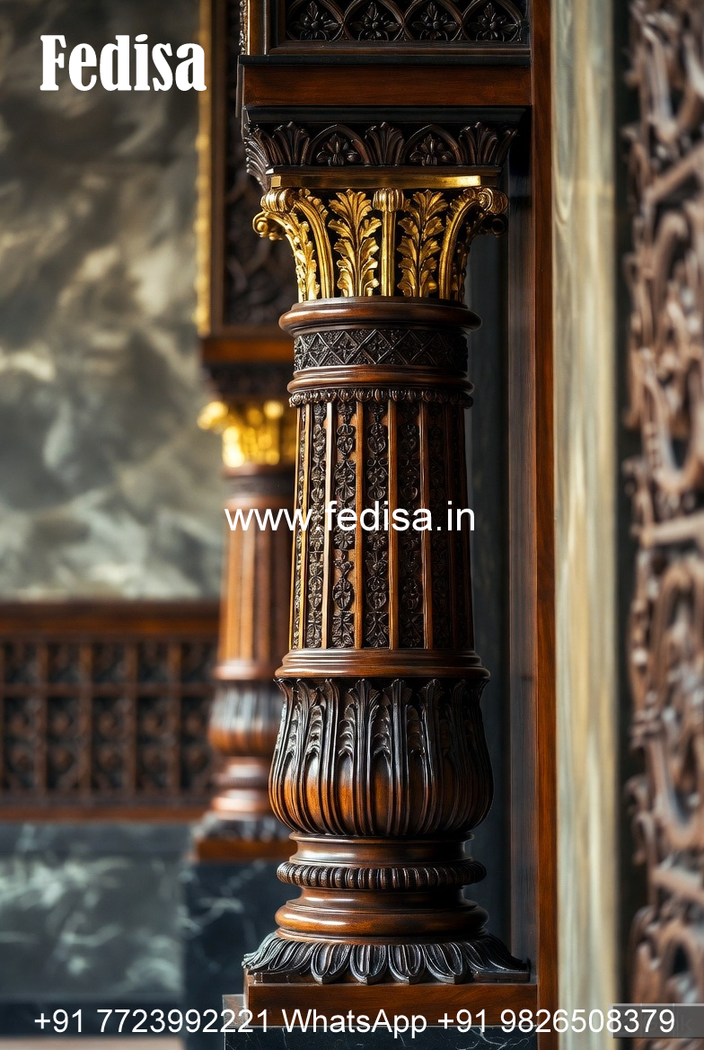 Vintage Wooden Pillar Design for Home