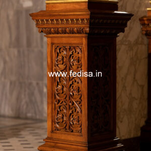 Wooden Pillar Design with Royal Look
