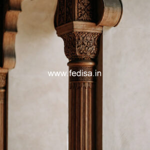 Wooden Pillar Design with Antique Style