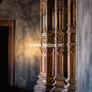 Wooden Pillar Design for Mandir
