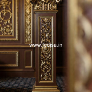 Wooden Pillar Design for Luxury Interior