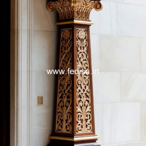 Wooden Pillar Design for Modern Villas