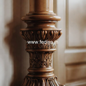 Wooden Pillar Design for Luxury Living