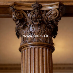 Wooden Pillar Design with Premium Finish