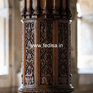 Wooden Pillar Design with Luxury Finish