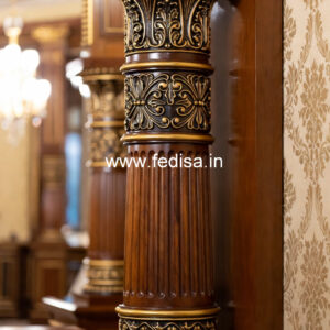 Wooden Pillar Design for Interior Enhancement