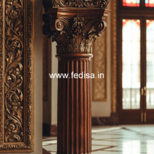 Wooden Pillar Design for Grand Interiors