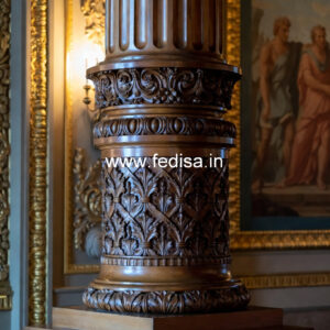 Wooden Pillar Design for Luxury Decoration