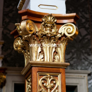 Wooden Pillar Design for Classic Architecture