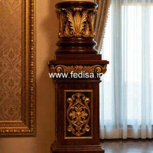Wooden Pillar Design with Royal Craft