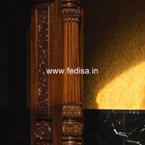 Wooden Pillar Design for Luxury Villa