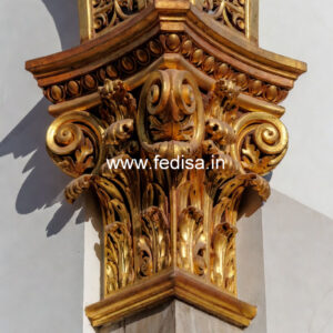 Wooden Pillar Design for Mandir