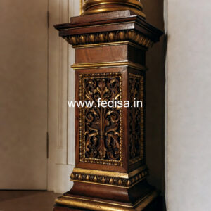 Wooden Pillar Design for Luxury Interior