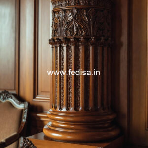 Wooden Pillar Design with Creative Style