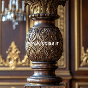 Wooden Pillar Design for Luxury Living