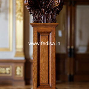Wooden Pillar Design with Unique Finish